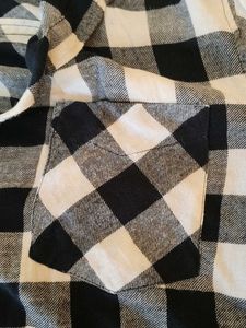 Black &amp; White Plaid Top
