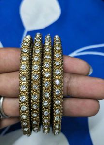 Bangles Gold Colour 4 Piece Set