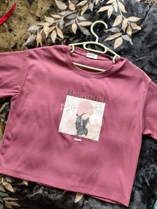 Red Top with Mesh Sleeves