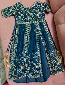 Teal Embroidered Salwar Kameez