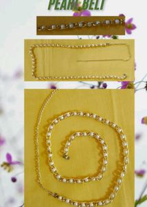 “Elegant Pearl Chain Belt – Statement Waist Access