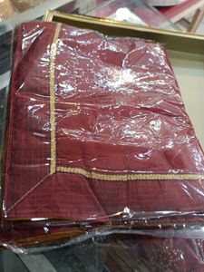 Maroon & Gold Saree