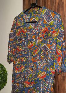 Patterned Shirt dress