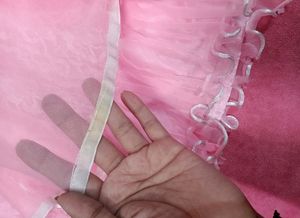 Baby Pink Party Wear Net Frock