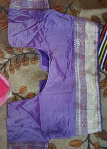 Purple Readymade Saree Blouse