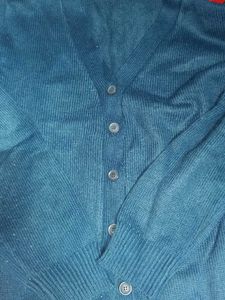 Blue Cardigan Sweater
