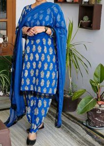 Blue Printed Salwar Kameez