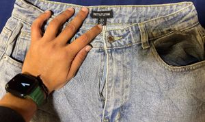 Light Wash Cargo Jeans