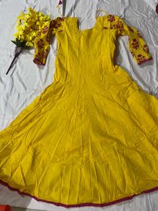 Yellow Gown For Haldi Function
