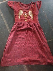 Dress Top Of Brown And Black Shade