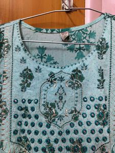 Anarkali Cotton Suit Wth Heavy Tassels