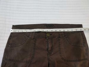 Brown Cargo Capri Pants
