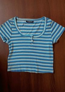 Striped Short Sleeve Top