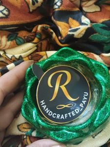 Green Glitter Lotus Bowl