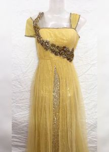 Golden Beautiful Zariwork Gown