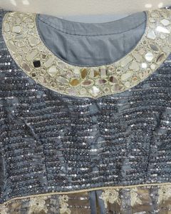 ORIGINAL MIRROR WORK DOUBLE LAYERED GOWN