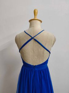 Royal Blue Tulle Gown