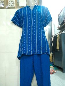 Blue Coords Set Kaftan Style