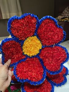 Vibrant Flower Power Shaggy Decor Mats (Set of 3)