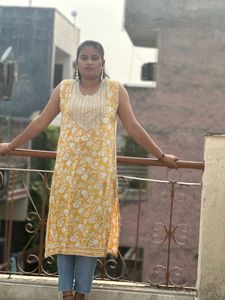 Yellow Kurti Like New One Time Used