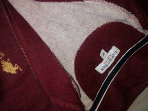 USPA Full Zip Burgundy Sweatshirt