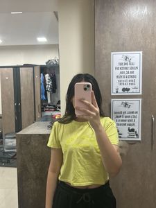 Yellow Cropped Tee