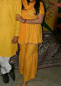 Yellow Printed Kurta Set