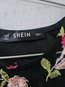 SHEIN - Floral Embroidered Top