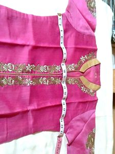 Pink Embellished Kurti
