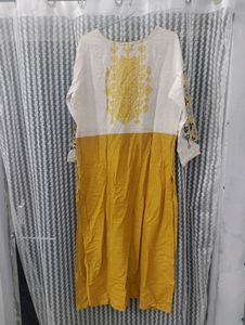 White &amp; yellow Kurti