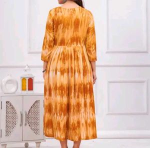 Anarkali Tie Dye Printed Kurti/Dress 4XL