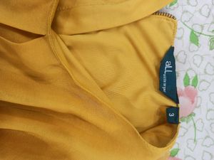 Mustard Yellow Midi Dress/Kurta