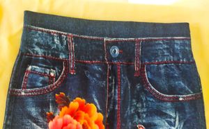 Floral And Peacock Print Jeggings