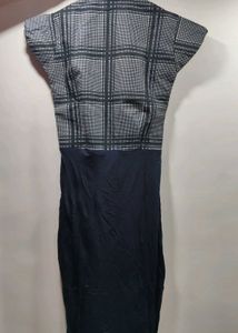 LADY STARK Plaid Cowl Neck Dress