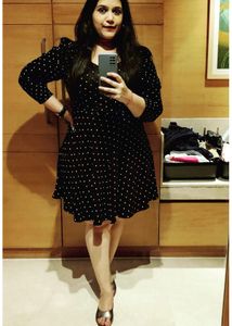Cute Polka Dot Fit &amp; Flare Dress