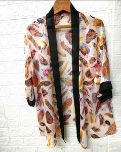 🎁Buy 2 Get 1 Free 🎁Feather Print Kimono