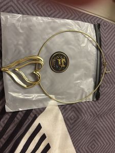 Gold Heart Choker Necklace