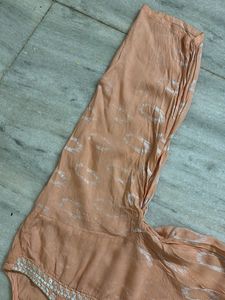 Peach Embroidered Kurta