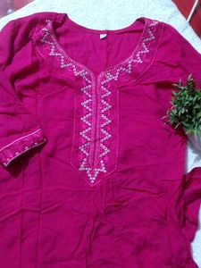 A Pink Cotton Kurta
