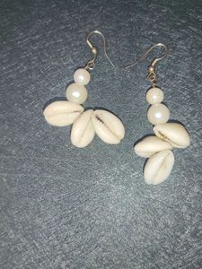 Cowrie Shell Drop Earrings
