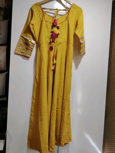 Anarkali Style Wd Pant And Dupatta