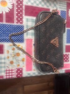 Guess Brown Logo Mini Bag