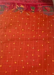 Red &amp; Gold Saree