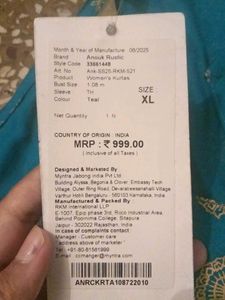Elegant Blue Printed Kurta