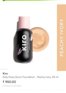 Kiro Daily Dewy Serum Foundation shade 01 peachy