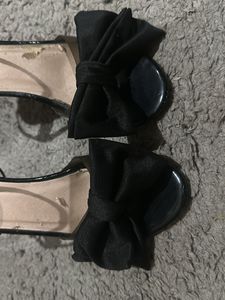 Black Bow Heels