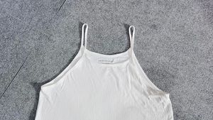 White Peplum Tank Top