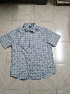 Light Blue Casual Pants And White Shirt