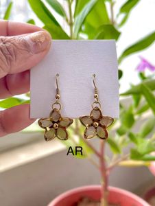 Golden Flower Earring