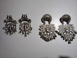Oxidized Silver Earrings
